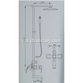 Brass Wetroom Shower Mixer Taburan Hujan Kepala Besar